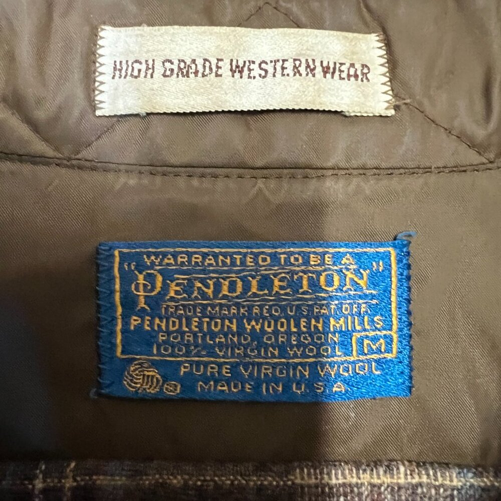 Pendleton 100 % Wool Plaid Button Down Shirt Medi… - image 2